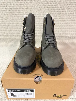 Dr Martens 1460 Pascal Bex Faux Fur Lined Boot Sz US 8 Gunmetal color thumbnail 2