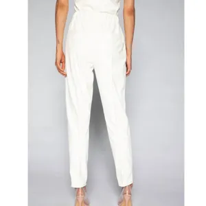 S’EDGE Hilton Pants White Straight‎ Leg Scalloped Hem Pants Medium thumbnail 5