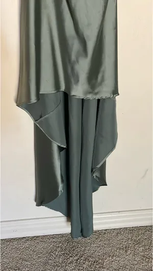 Windsor Sage Green High-Low Dress Wedding Guest Dress thumbnail 3