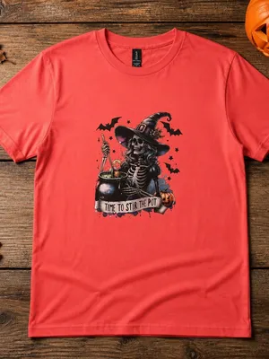 Gildan Time to Stir the Pot Coral Color 100% Cotton Unisex T Shirt Size XL- NWT-POD thumbnail 1