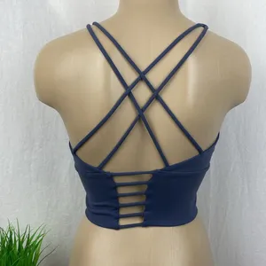 Savvi Gray Athletic Sport Cropped Bra Top NEW M thumbnail 5