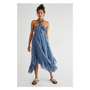 Free People Giselle Skirt/dress Ivory stripe Size Small thumbnail 14