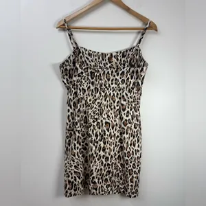 NWT Avec Les Filles Animal Print Mini Summer Dress size 12 thumbnail 6