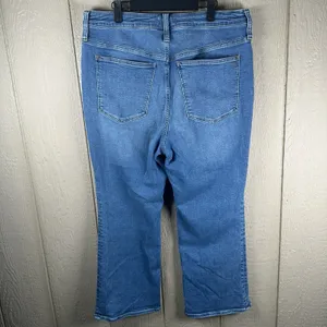 Madewell Cali Demi-Boot Cut Jeans Womens Size 16W Blue Medium Wash Denim Stretch thumbnail 3