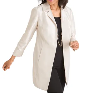 NWT Chico’s Subtle Sheen Topper Jacket Natural Cream Size 3 or XL thumbnail 2