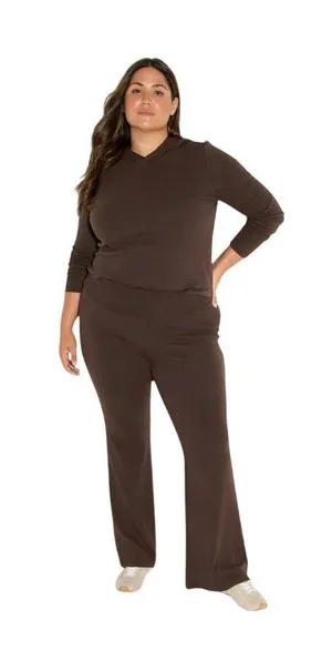 NWT Wild Fable Cozy Flare Mid-Rise Pull-On Pants 94673302 Brown 2X thumbnail 1
