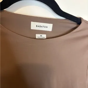 Aritzia Babaton Original Contour Crew Bodysuit Brown XS thumbnail 3