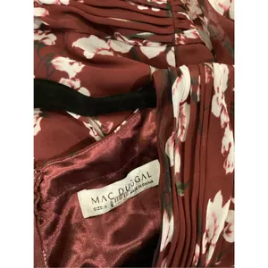 Mac Duggal Floral Chiffon maxi Gown v neck dress size 6 thumbnail 8