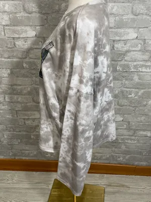 Coca Cola Grey Tie-Dye Sweatshirt with Pastel Rainbow Logo thumbnail 2