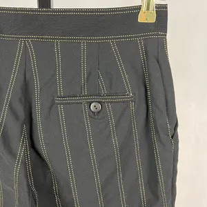EP Pro Golf Pants Womens 4 Black Tan Pin Stripe Straight Leg High Rise Stretch thumbnail 5