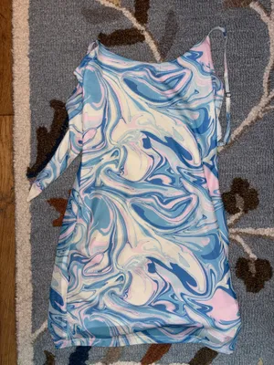 Y2K marble dress Blue thumbnail 1