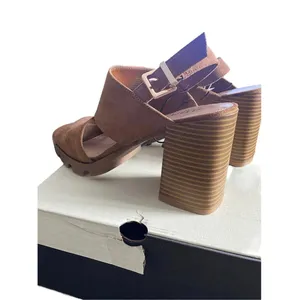 A.N.A‎ Daly Womens Cognat Brown Suede Strappy Open Toe Block Heel Sandals thumbnail 16