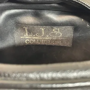 Vintage LJS Collection Small Black Crossbody Bag Brown Braided Strap 90s Classic thumbnail 7
