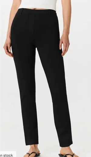 Quince Ultra Stretch Ponte Straight Leg Pants‎ Black Size S thumbnail 1