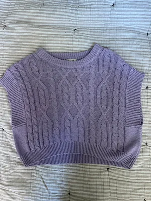 Boutique Purple Sweater Vest thumbnail 4