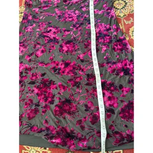Cato Velvet Burnout Floral Cold Shoulder‎ Long Sleeve Dress Medium Purple Whimsigoth thumbnail 8