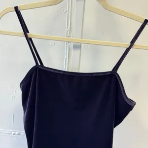 Vintage BCBGMaxAzria Velvet Camisole Purple Spaghetti Strap Tank Top EV1162 Med thumbnail 3