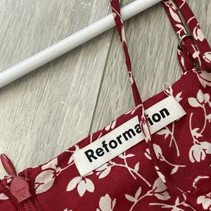 Reformation Mini Dress floral sleeveless womens Red White size 2 cocktail party thumbnail 2