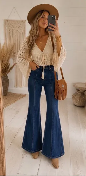 Loft High-Rise Flare Kick Jeans thumbnail 1