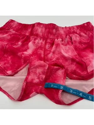 Lululemon Beat The Heat Short Tidal Boom Juice Size 8 Red Pink Tie Dye thumbnail 10
