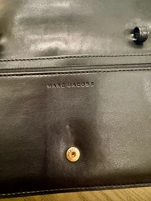 Marc Jacobs Black Pebbled Leather Crossbody Wallet with Removable Snap thumbnail 12