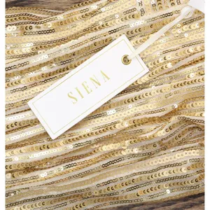 Siena Womens Sequined Spaghetti Strap Sweetheart Neck Midi Dress Gold Yellow 8 thumbnail 4