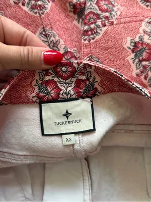 Tuckernuck Scarlet Sonata Denim Pippa Mini Skirt Printed‎ Pink Floral thumbnail 2