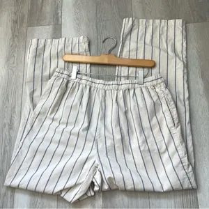 Wilfred Striped Pants organic cotton straight leg womens Cream (large) nautical thumbnail 4