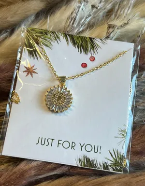 Nordstrom NWT Letter D - Mini Pave Alphabet Pendant Gold Necklace thumbnail 2