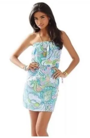 Lilly Pulitzer Windsor Strapless Multi Conch Republic Pima Cotton dress medium thumbnail 1