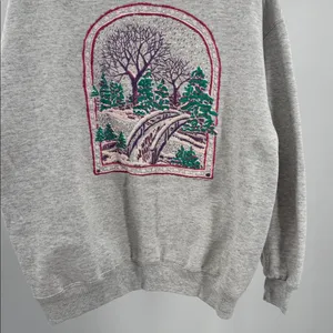 Gopher Sport vintage turtleneck winter scene XL glitter puff paint casual thumbnail 7
