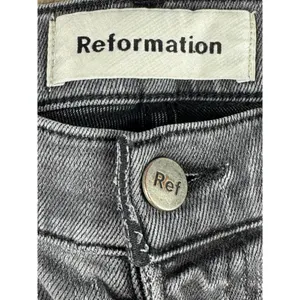 Reformation Selma High & Skinny Jeans Fraser Grey Wash Size 26 Sustainable thumbnail 2