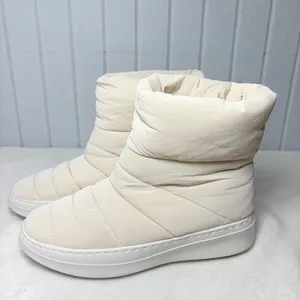 Gentle Souls by Kenneth Cole Cream Quilted Rosette Puff‎ Booties Size 7.5 thumbnail 4