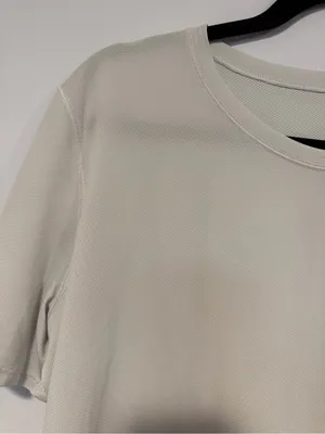 Lululemon‎ Abrasion Crew Neck T-Shirt in Off-White thumbnail 2