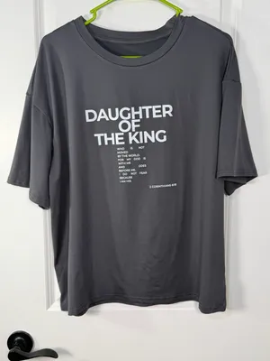 SHEIN Daughter of the King Christian Graphic Short Sleeve T-Shirt thumbnail 1