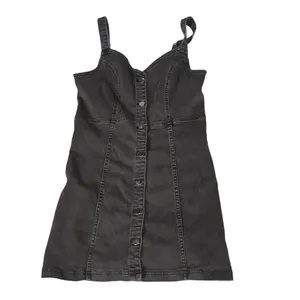 Bdg urban outfitters black denim dress size large thumbnail 2