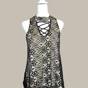 Rue 21 super cute sleeveless lace top with lace up design in front of! thumbnail 3
