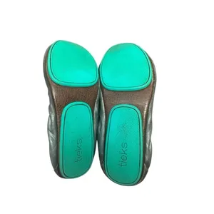 Tieks Gavriela Metallic Silver Leather Ballet Flats Women's 8 thumbnail 9