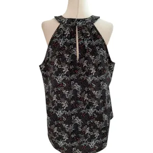Loft Black Gray Women's Blouse Size M 41-11 thumbnail 2