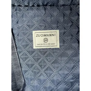 ZUOMANNI Blue Quilted 20" Travel Duffel Bag Soft Carry On Womens Gym Weekender thumbnail 2