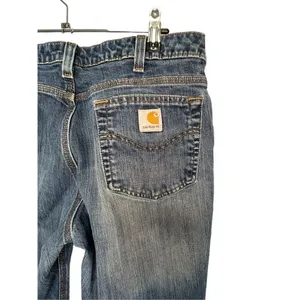 Carhartt Mid-Rise Medium Wash Bootcut Casual Denim Jeans thumbnail 4
