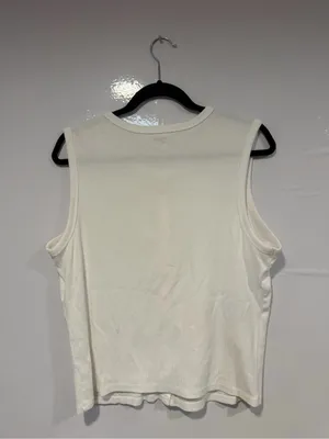 GAP Women's White Button-Front Sleeveless Top thumbnail 3