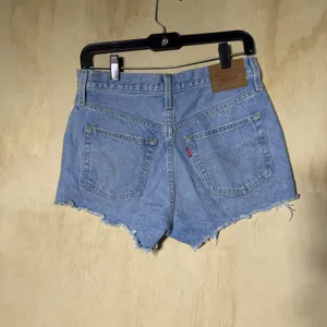 Levi's 501 Original Distressed Cut Off Denim Jean Shorts Women's 27 Light Wash thumbnail 6