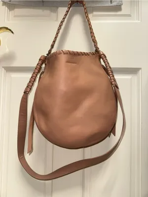 AllSaints Nude Pink Courtney Hobo Bag thumbnail 1