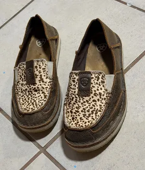 Ariat Women Western Brown Cruiser Slip-On Loafers Leather Cheetah Print Hair 5.5 thumbnail 1