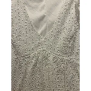 Jun & Ivy White Eyelet Flutter Sleeve Top Medium Bride Coastal Cowgirl Preppy thumbnail 3