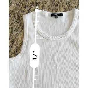 Vans Drew Ribbed Crop Tank Top Womens XL White Sleeveless Casual NEW thumbnail 9