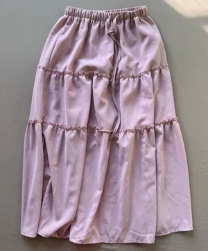 Chiffon Tiered Midi Skirt Purple thumbnail 1