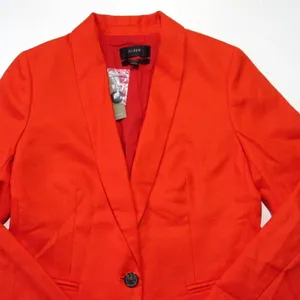 NWT J.Crew Parke Blazer in Brilliant Sunset Stretch Linen Single Button Jacket 0 thumbnail 7