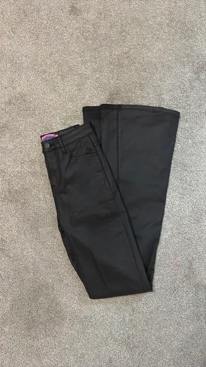 Edikted Leather Flare Pants thumbnail 3